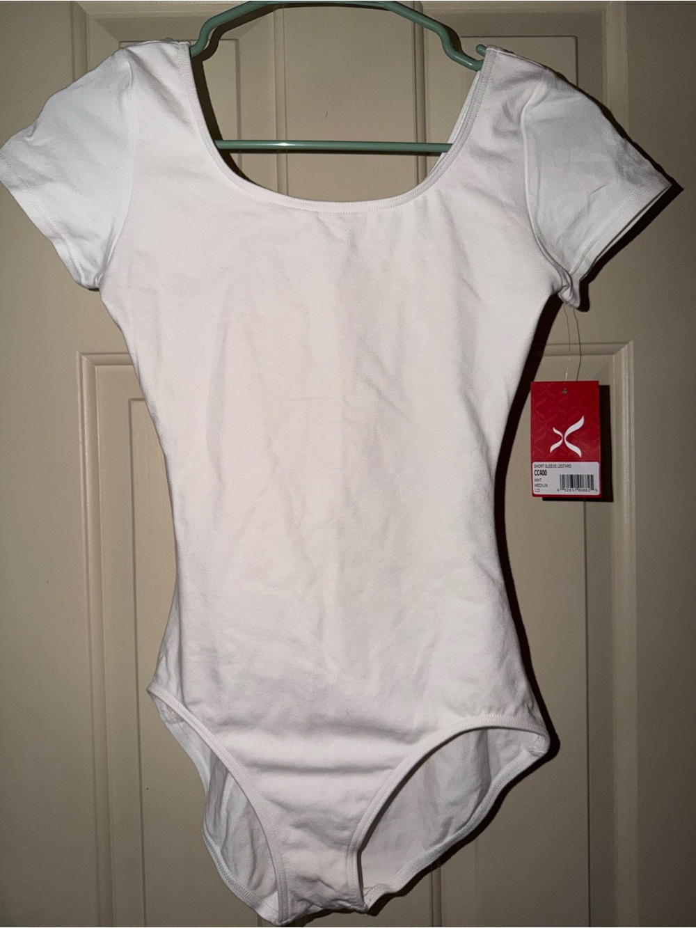 Capezio White Short Sleeve Girls' Dance Bodysuit